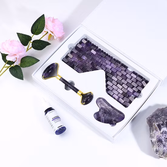 Outil de Massage de grattage Guasha en forme de champignon de Jade d'obsidienne naturelle